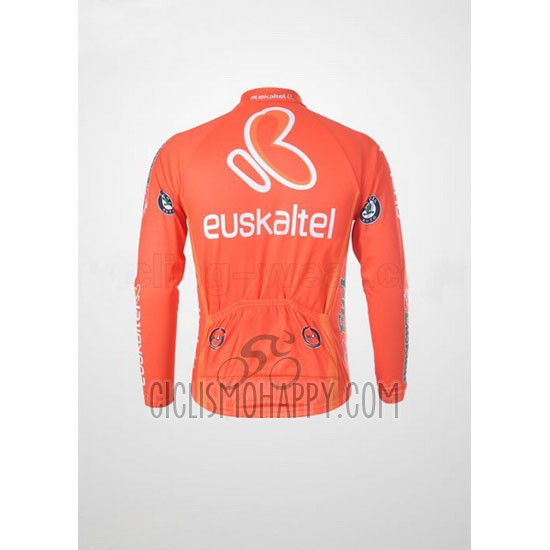Euskalte Cycling Jersey Bib Tight 2011 Men Long Sleeve Orange